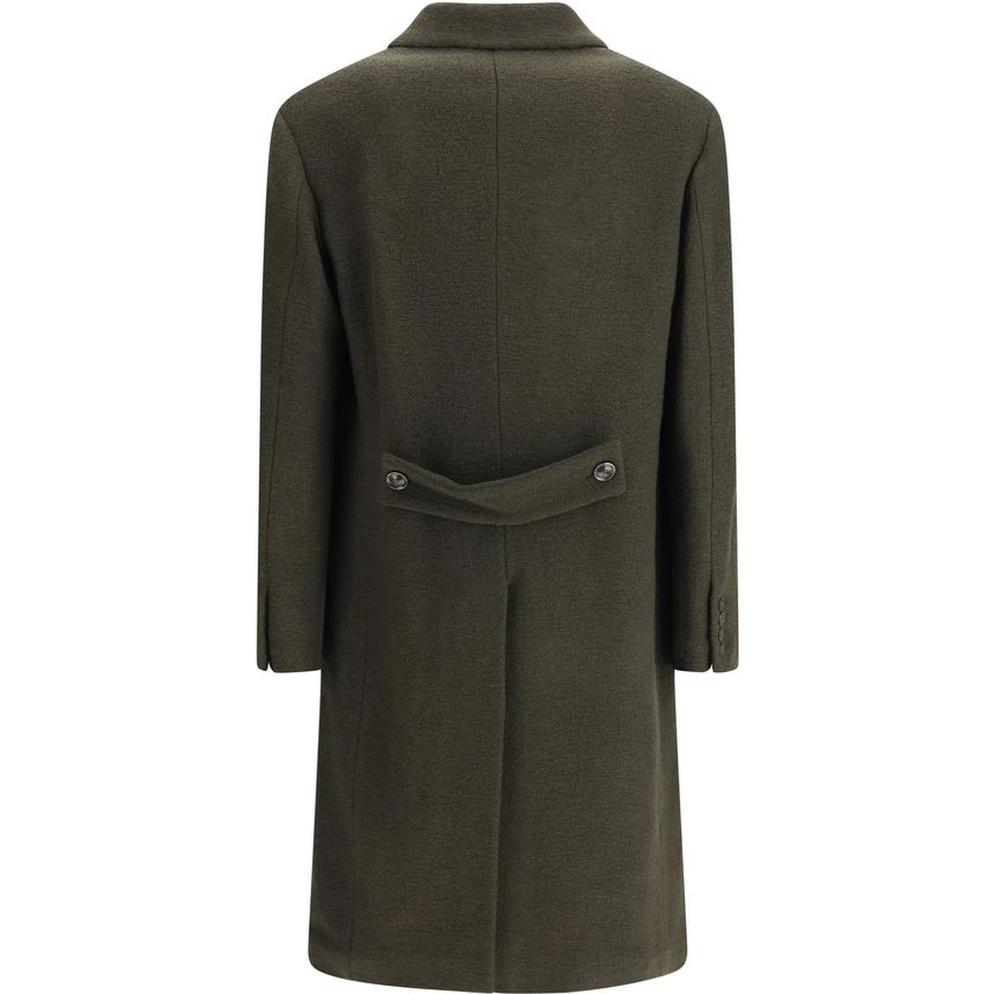 Bicolor Fleece Wool Coat