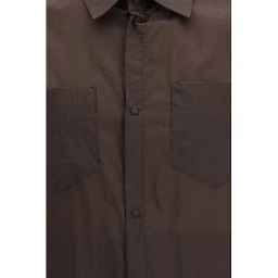 Brown Polyamide Dress Shirt
