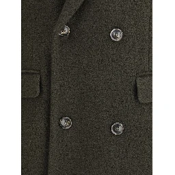 Bicolor Fleece Wool Coat