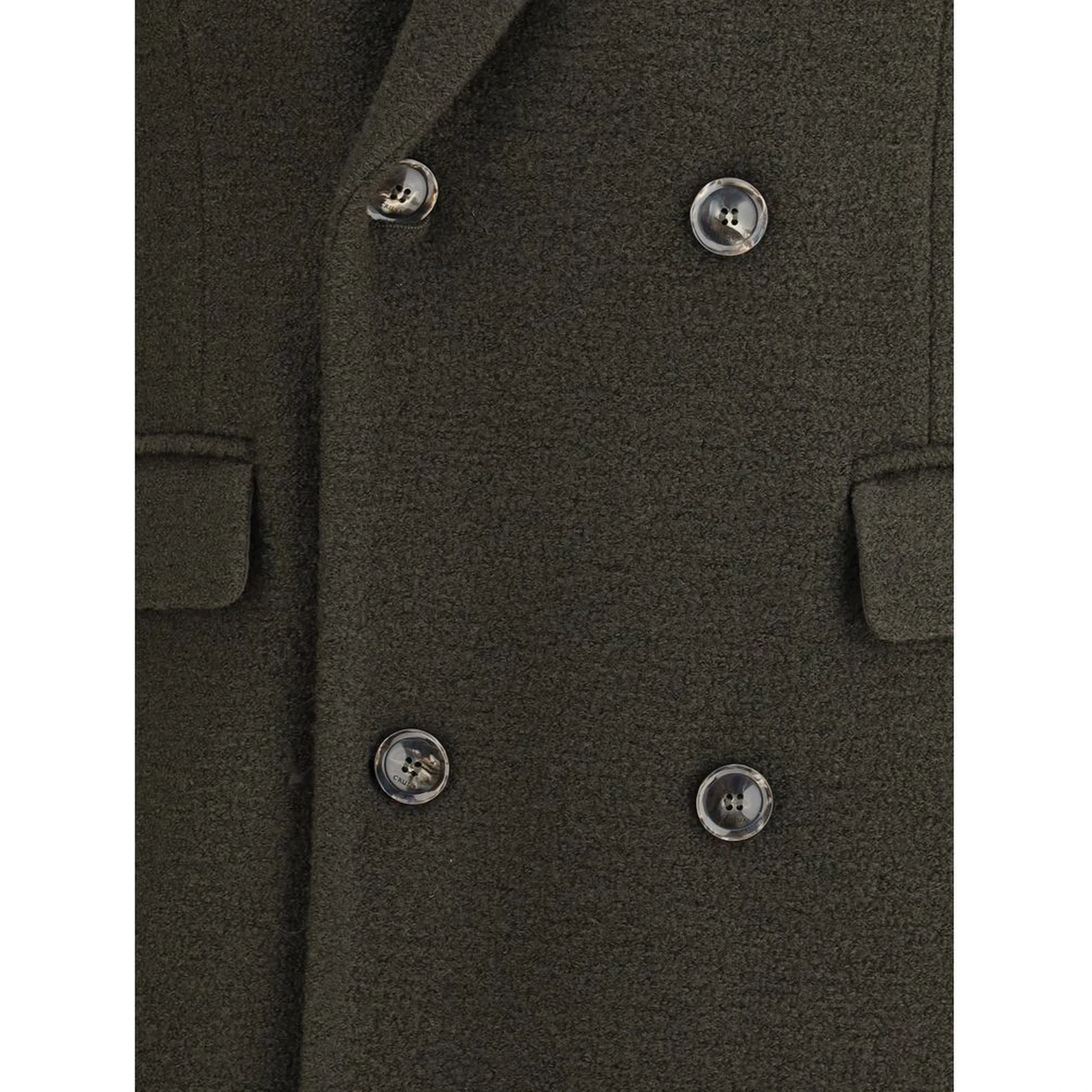 Bicolor Fleece Wool Coat