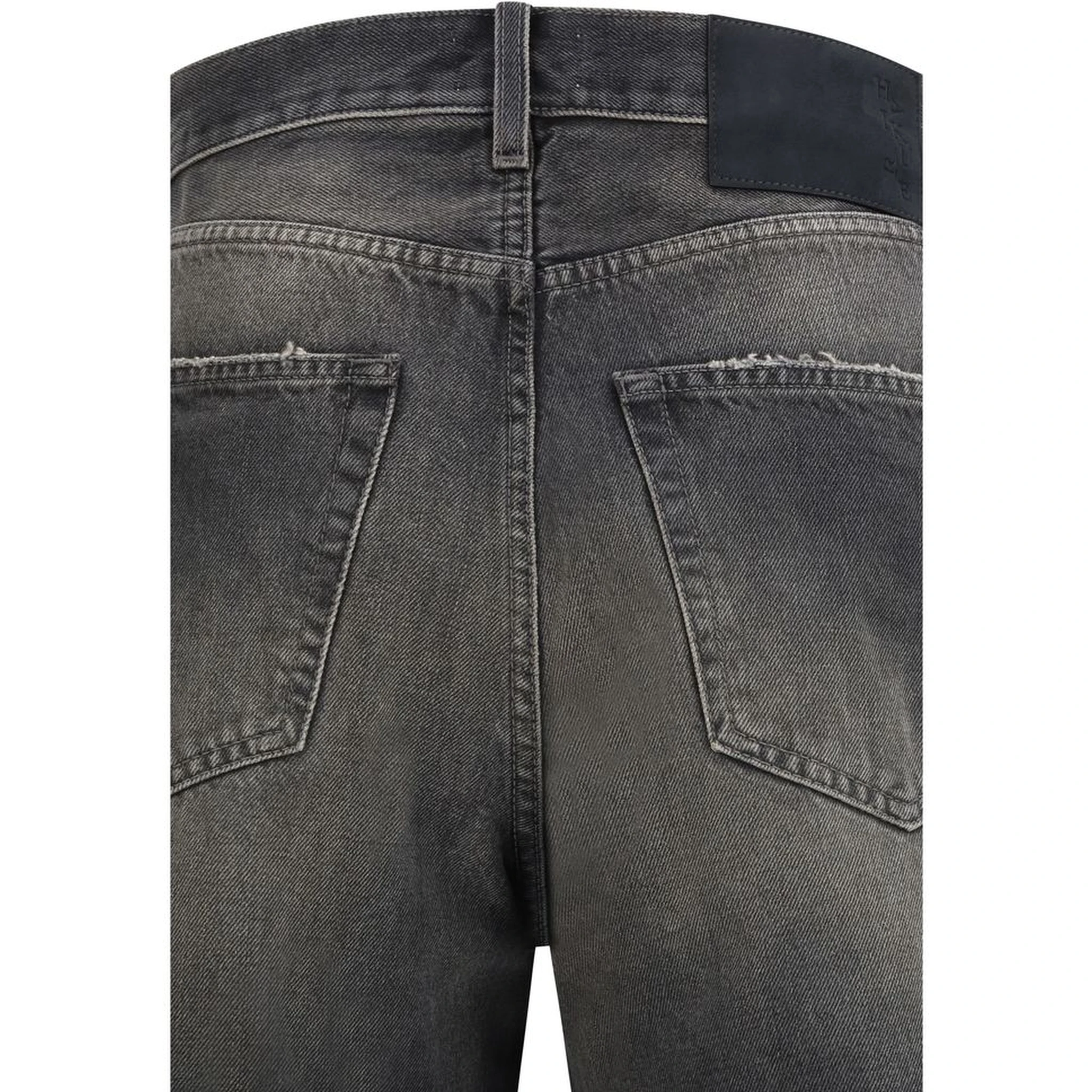 Black Cotton Relaxed Fit Jeans