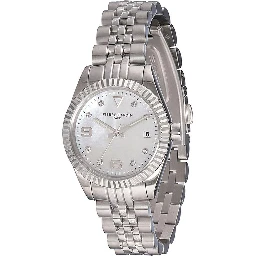 Gray Stainless Steel Dress Watch