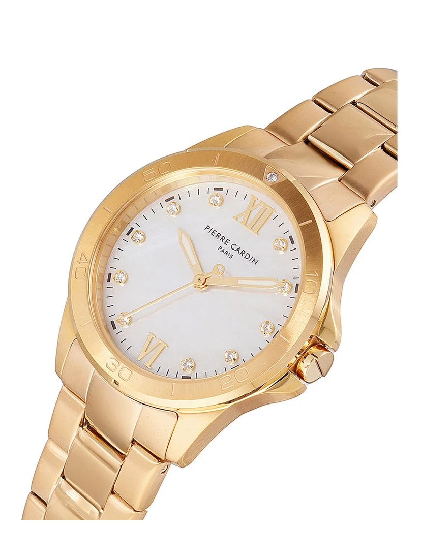 Gold Stainless Steel Dress Watch