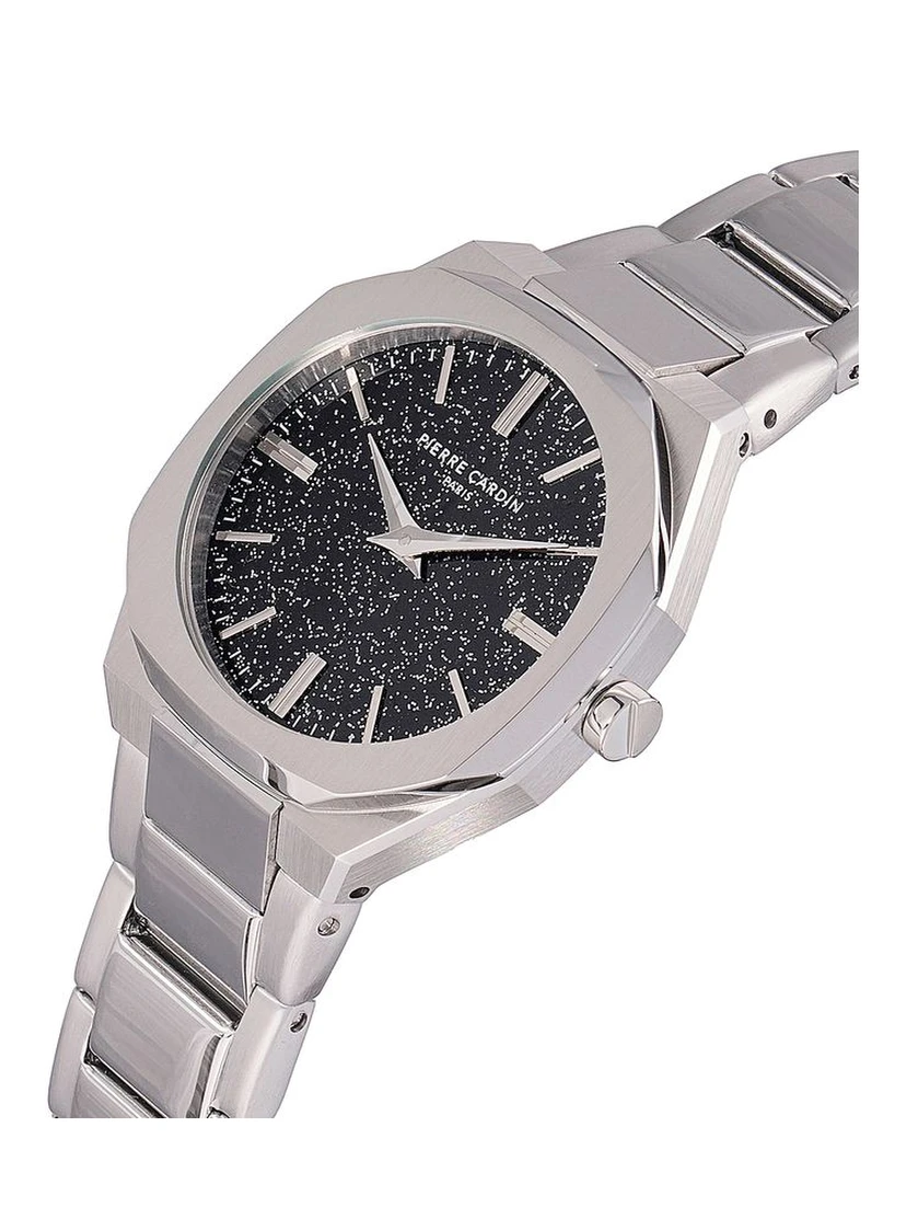 Gray Stainless Steel Dress Watch