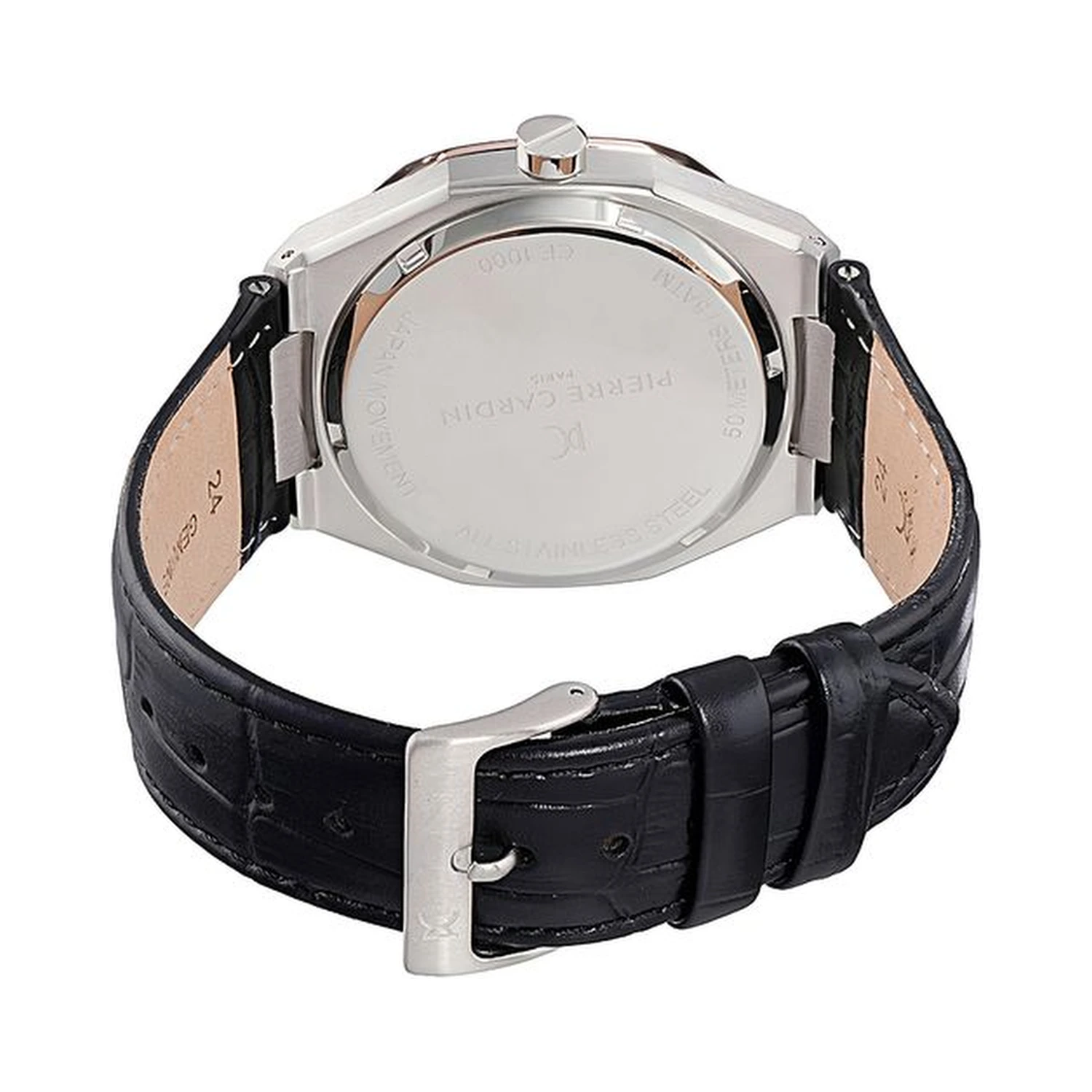 Black Leather Dress Watch