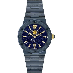 Blue Stainless Steel Dress Watch