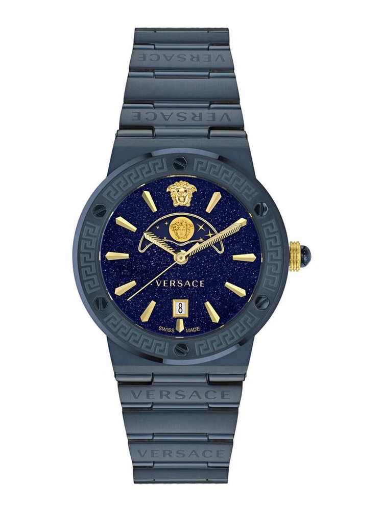 Blue Stainless Steel Dress Watch