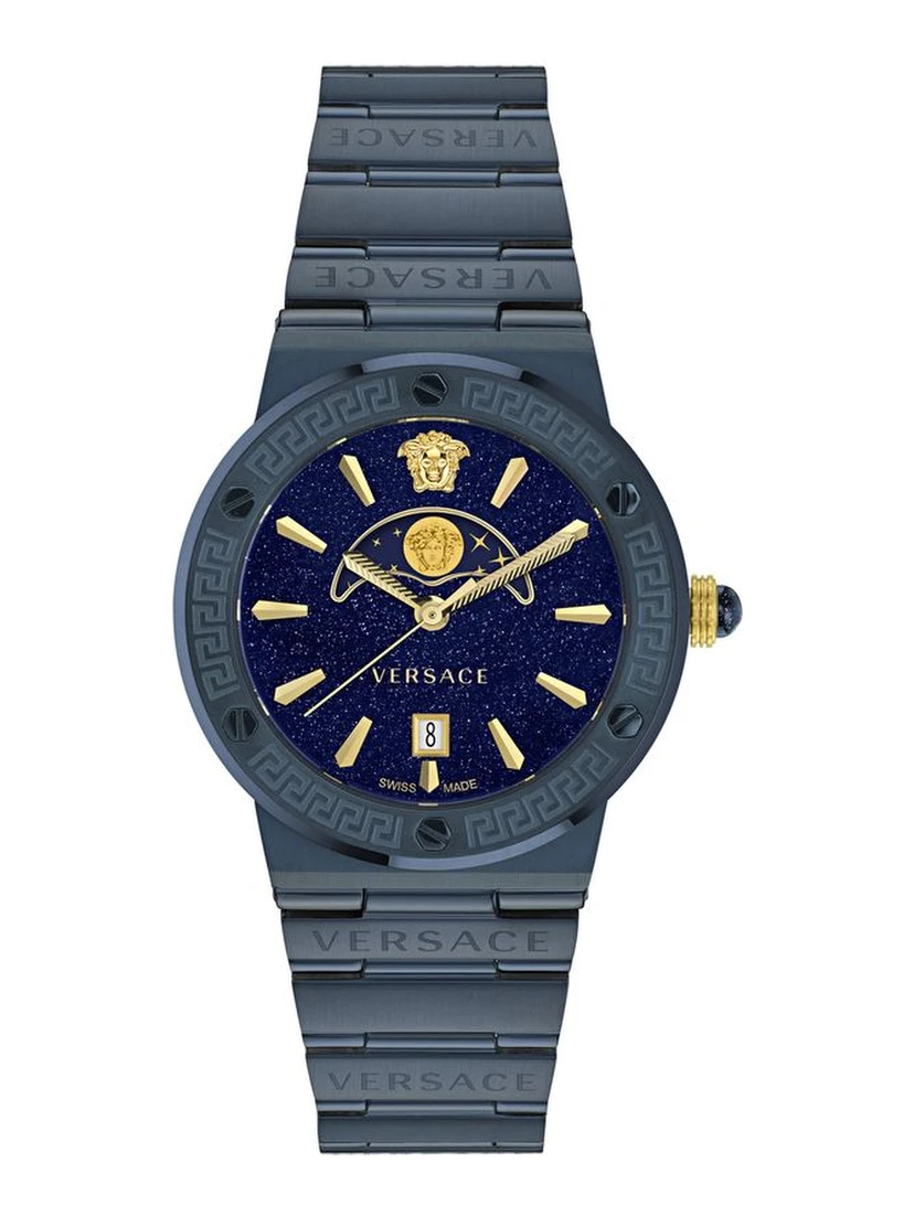 Blue Stainless Steel Dress Watch