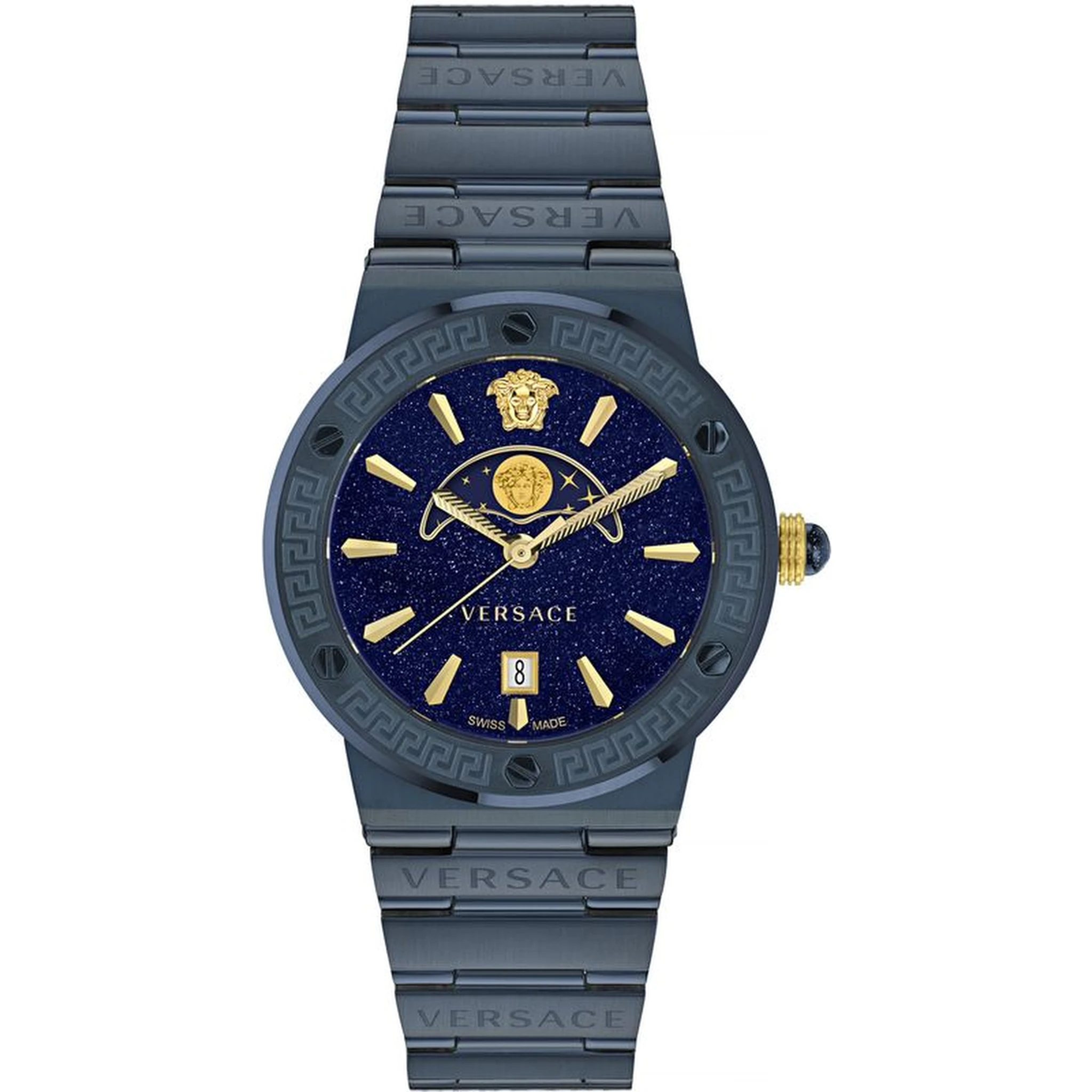 Blue Stainless Steel Dress Watch