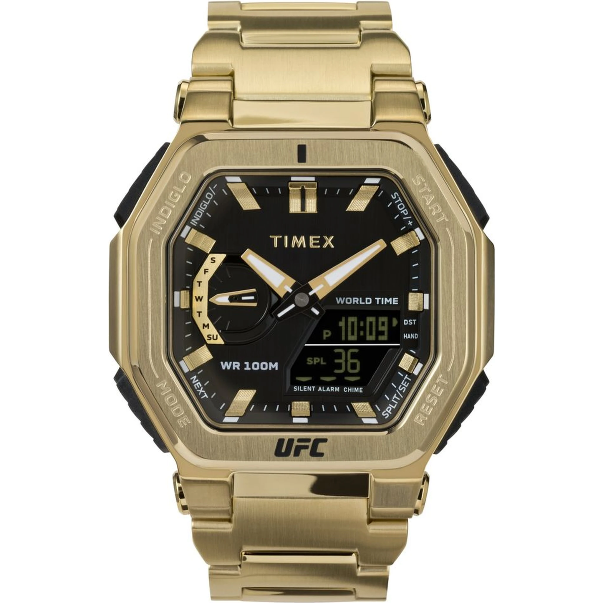 Gold Stainless Steel Sport Watch