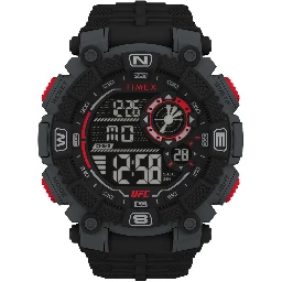 Black Rubber Sport Watch