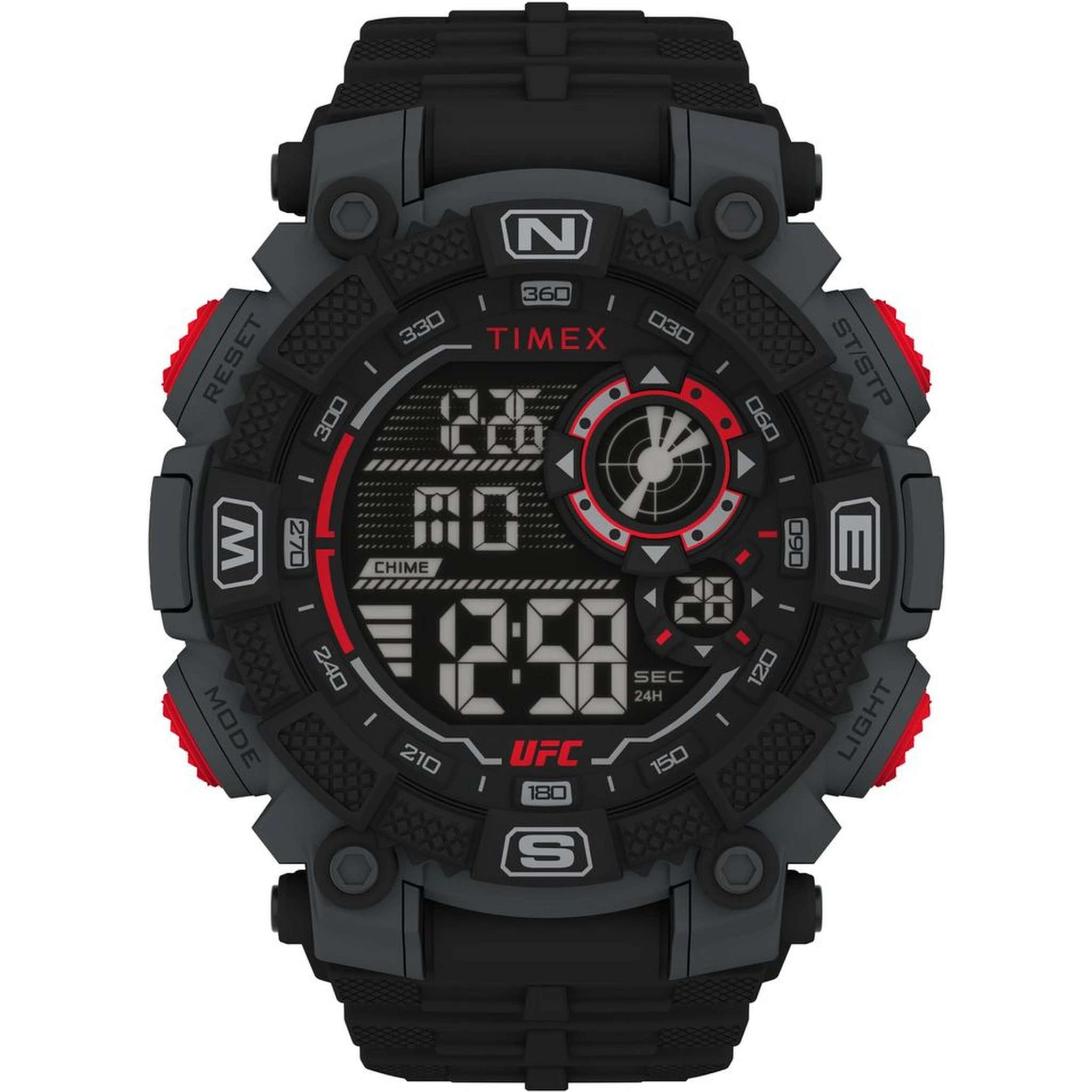 Black Rubber Sport Watch