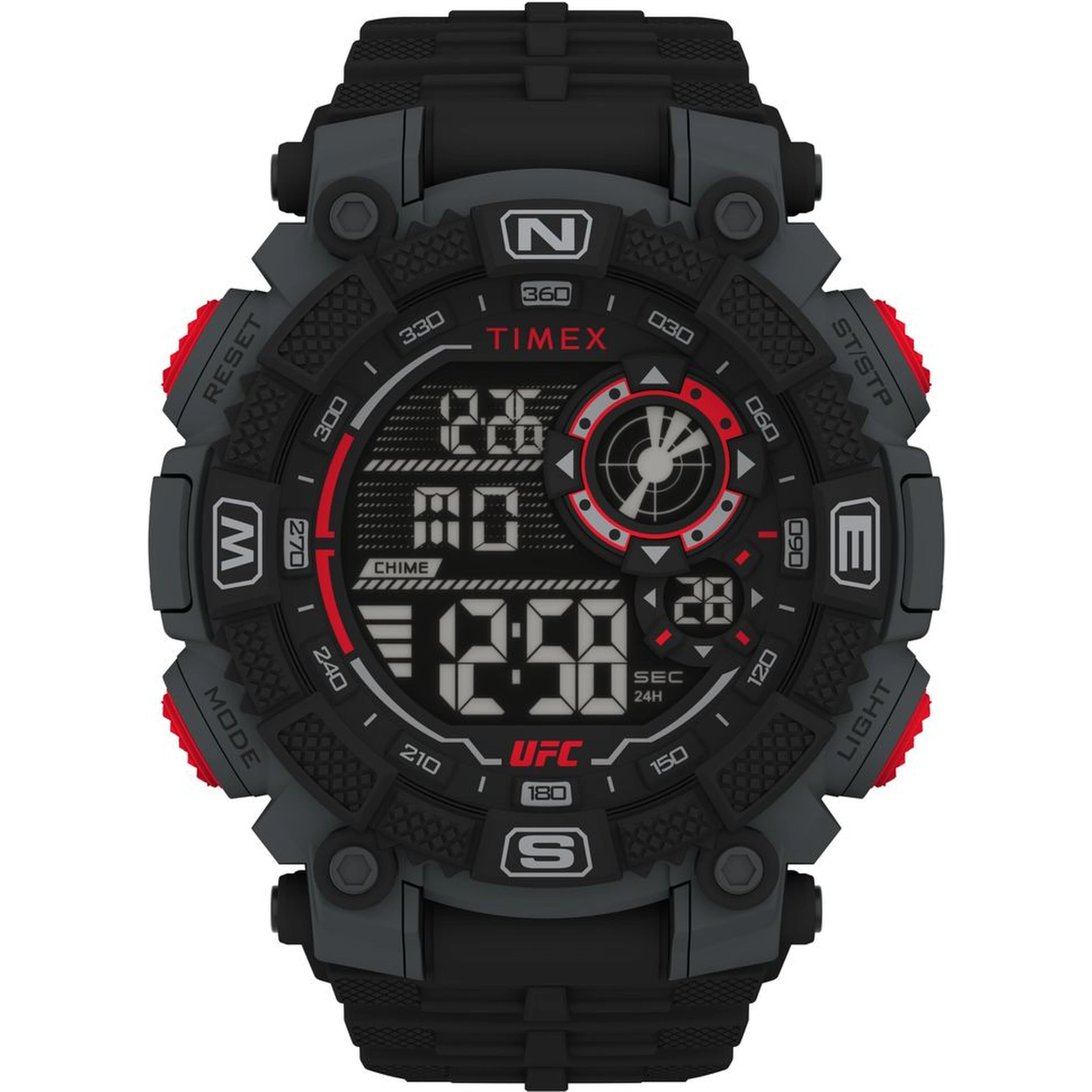Black Rubber Sport Watch