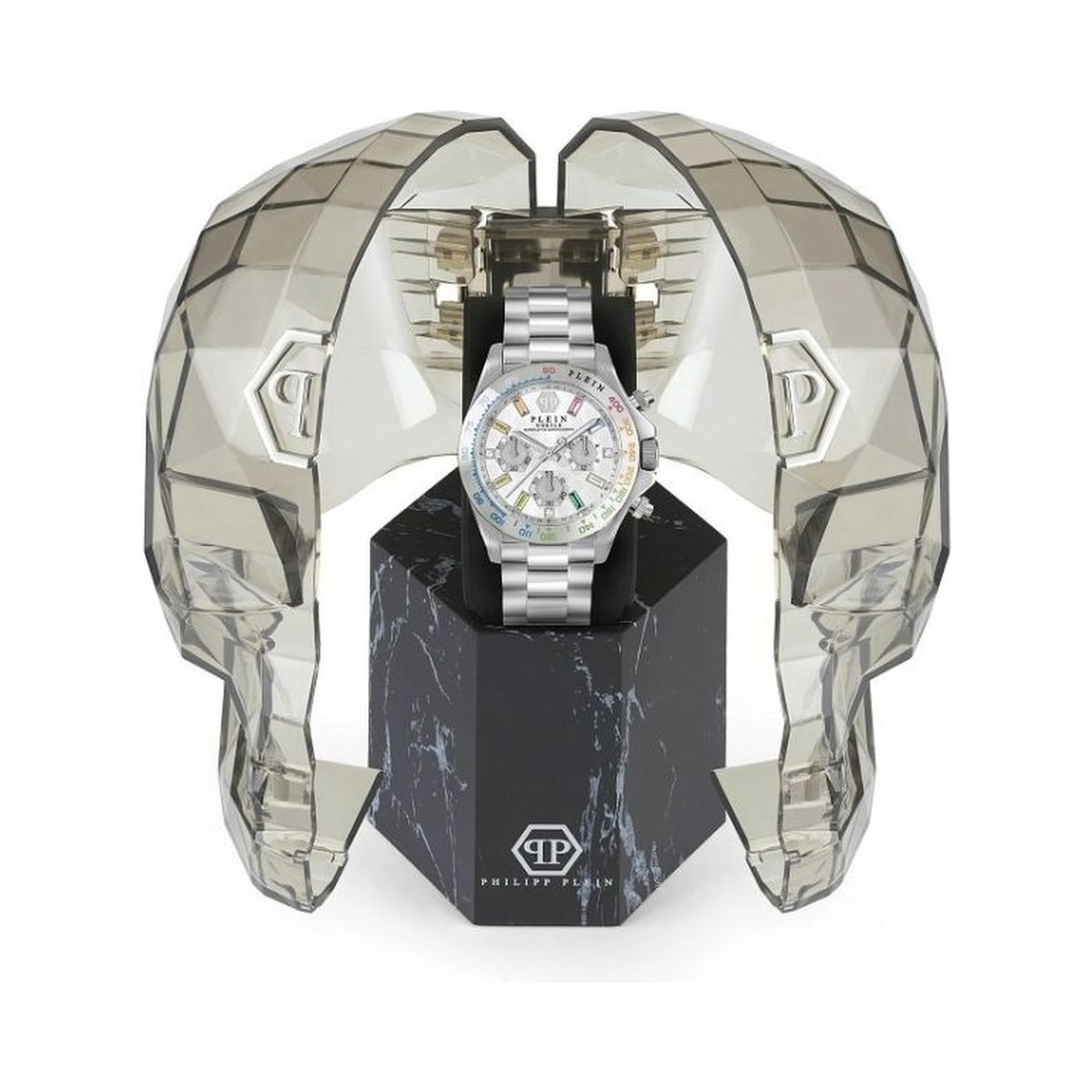 ساعة يد رسمية من الفولاذ المقاوم للصدأ الرمادي