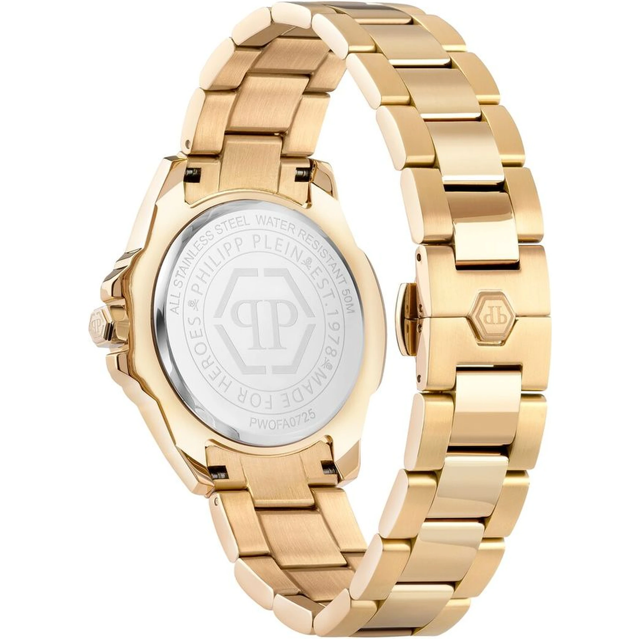 ساعة يد رسمية من الفولاذ المقاوم للصدأ الذهبي