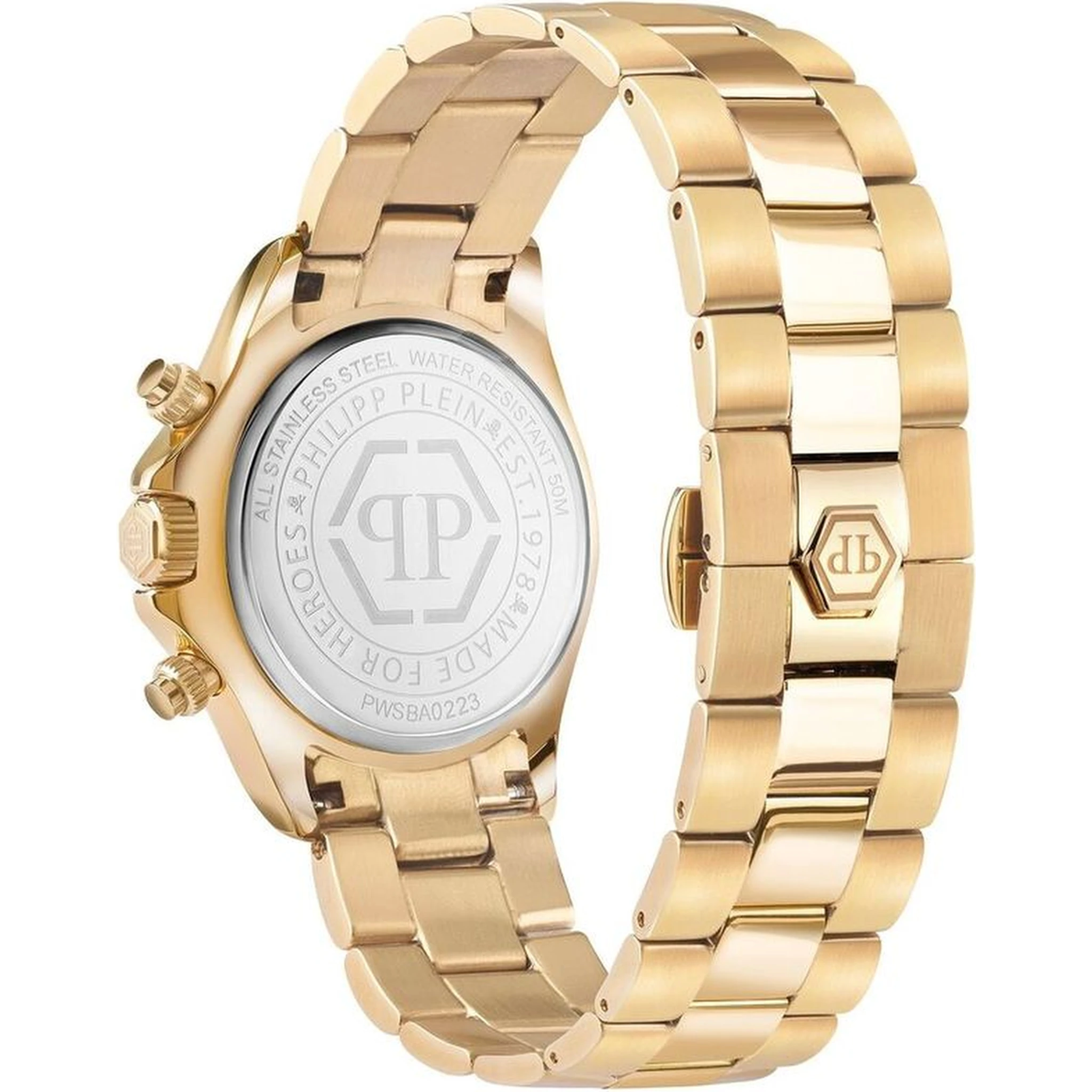 ساعة يد رسمية من الفولاذ المقاوم للصدأ الذهبي