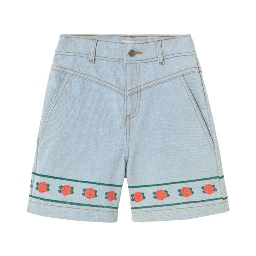 BERMUDA DENIM "ROSES"