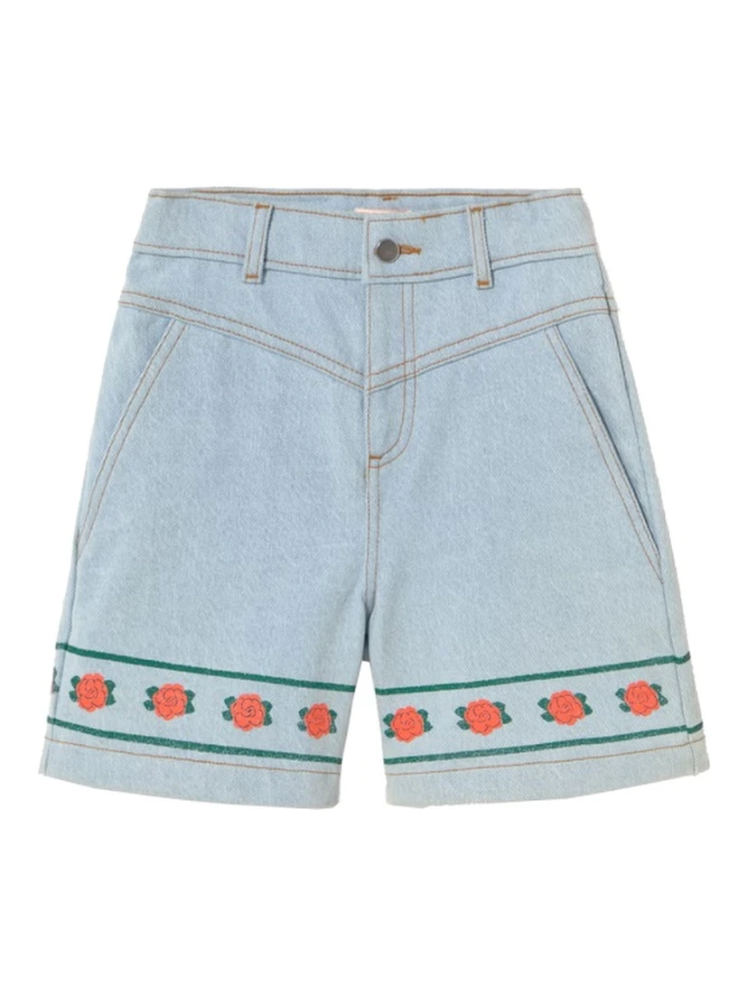 BERMUDA DENIM "ROSES"