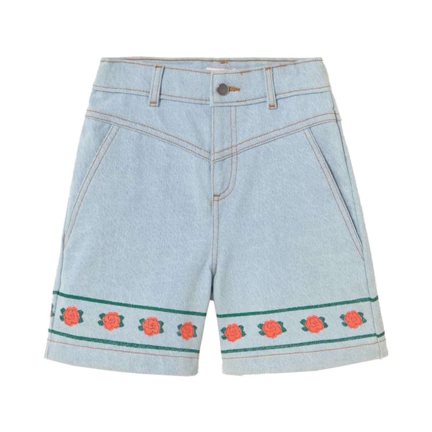 BERMUDA DENIM "ROSES"