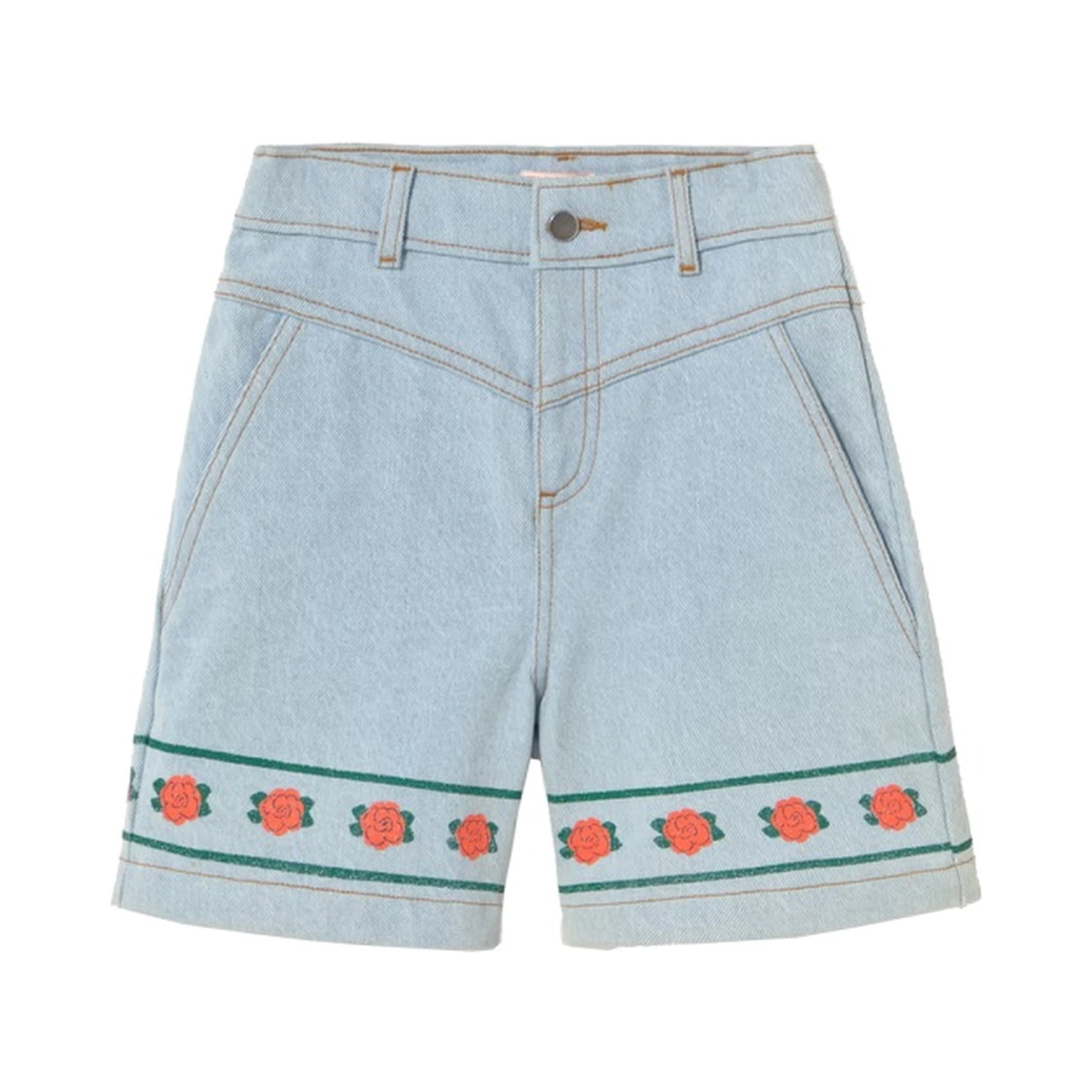 BERMUDA DENIM "ROSES"