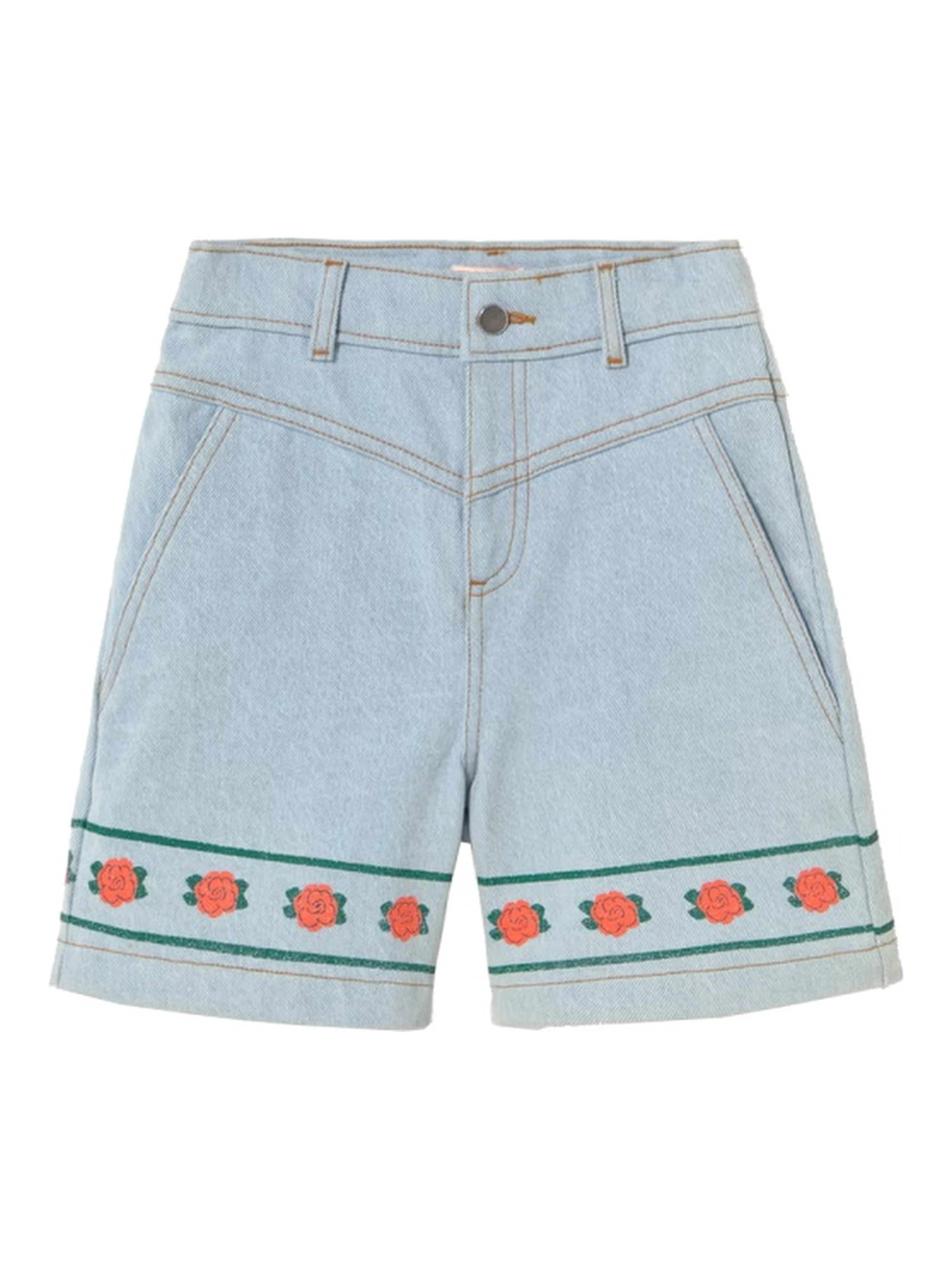 BERMUDA DENIM "ROSES"