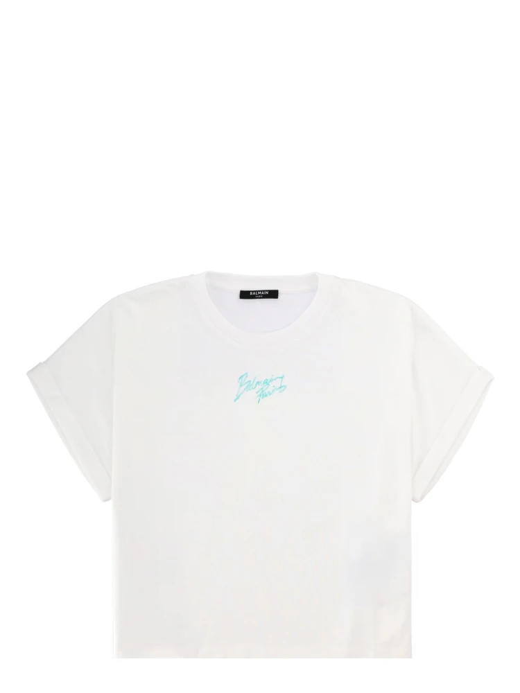 CROPPED T-SHIRT WITH LOGO