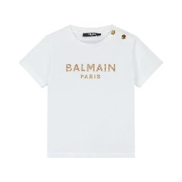 T-SHIRT WITH LOGO AND BUTTONS