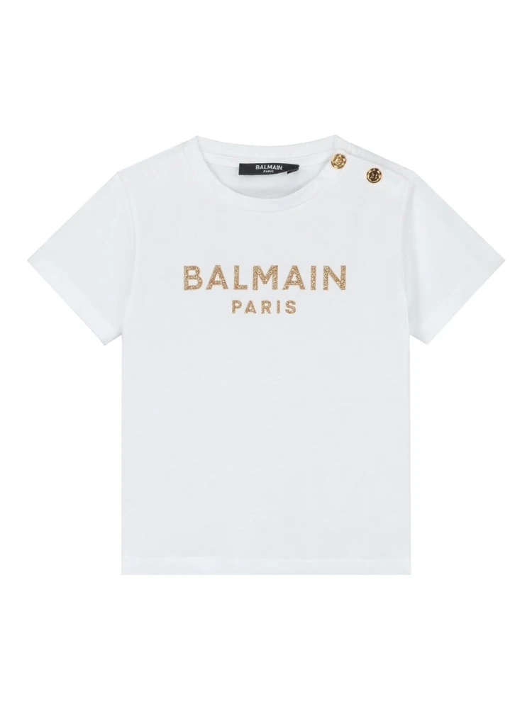 T-SHIRT WITH LOGO AND BUTTONS