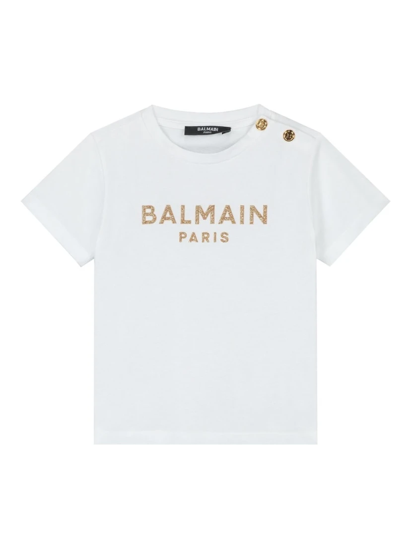 T-SHIRT WITH LOGO AND BUTTONS