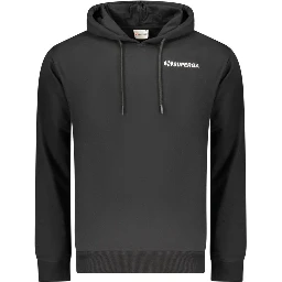 Black Cotton Men's Hoodie