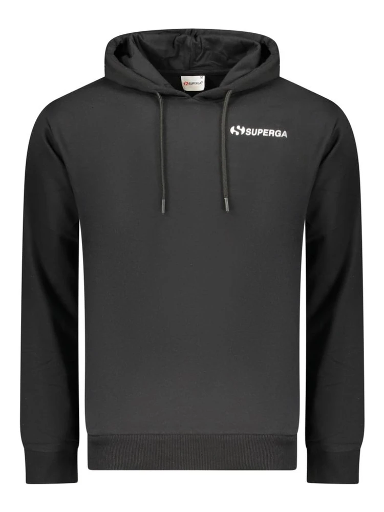 Black Cotton Men's Hoodie