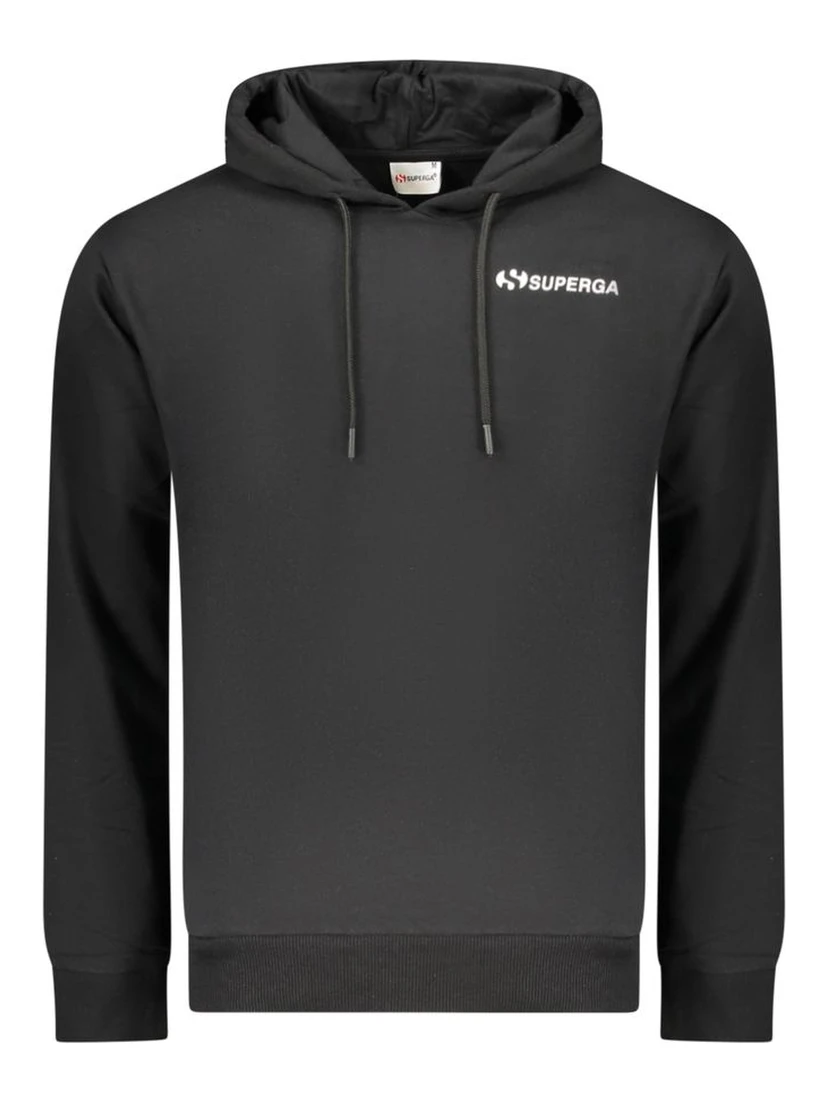 Black Cotton Men's Hoodie