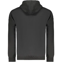 Black Cotton Men's Hoodie