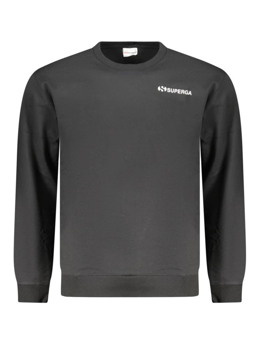 Black Cotton Men's Sweatshirt