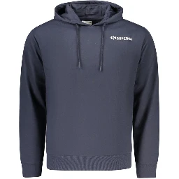 Blue Cotton Men Sweatshirt