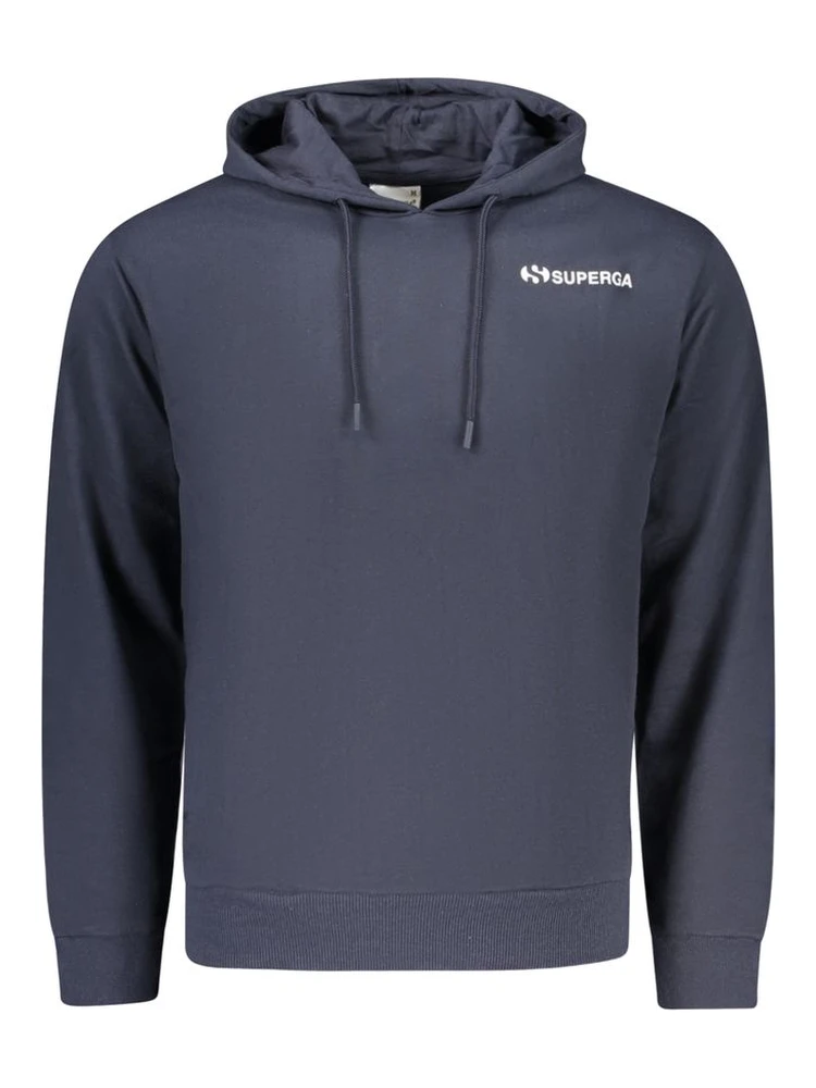 Blue Cotton Men Sweatshirt