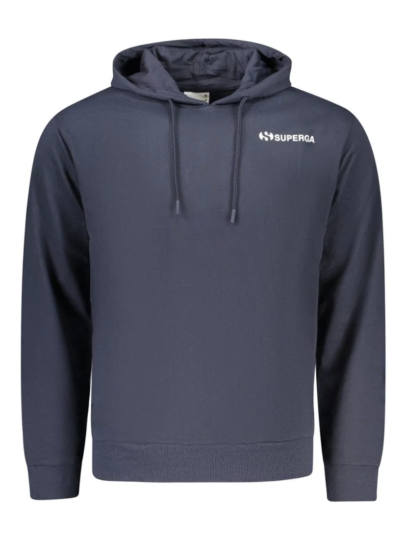 Blue Cotton Men Sweatshirt