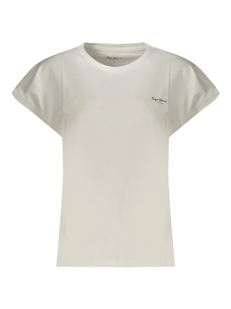 White Cotton Women T-Shirt