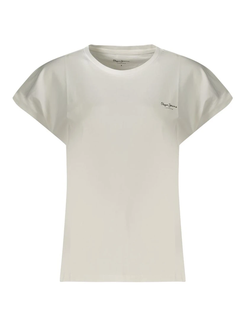 White Cotton Women T-Shirt