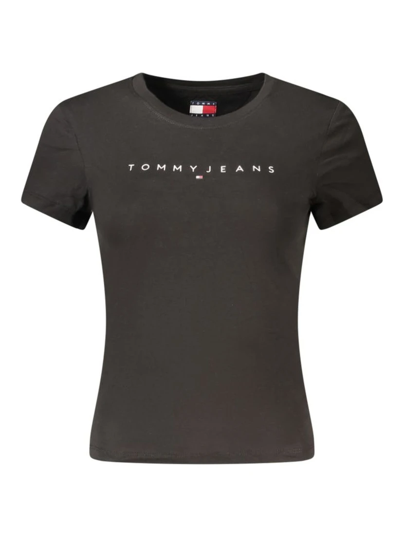 Black Cotton Women T-Shirt