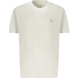 White Cotton Men T-Shirt