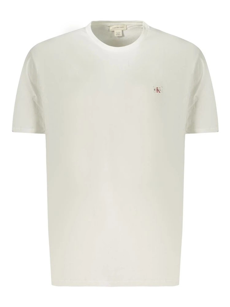 White Cotton Men T-Shirt