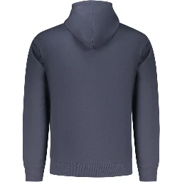 Blue Cotton Men Sweatshirt