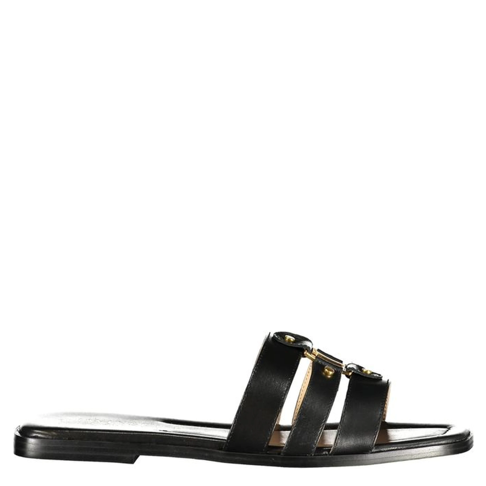 Black Leather Women's Sandal
