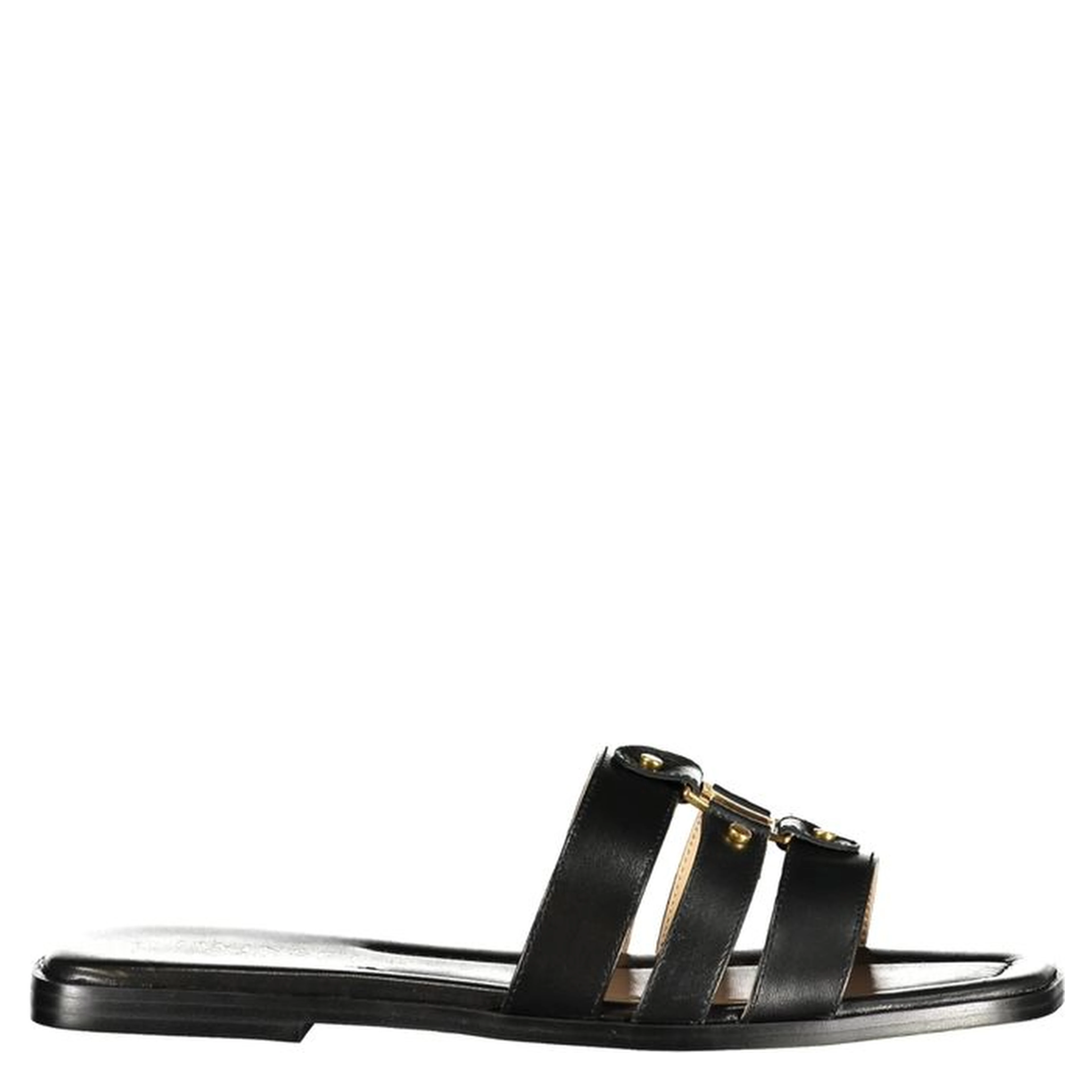 Black Leather Women's Sandal