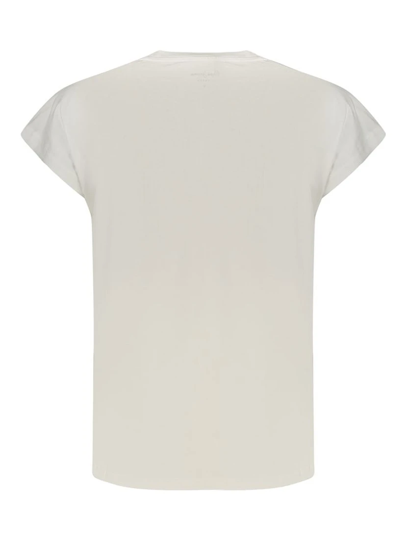 White Cotton Women T-Shirt