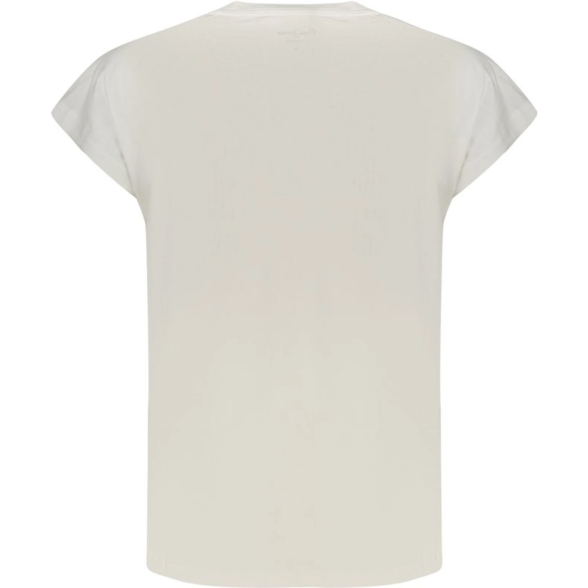 White Cotton Women T-Shirt