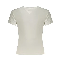 White Cotton Women's T-Shirt