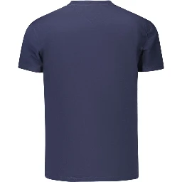 Blue Cotton Men's T-Shirt
