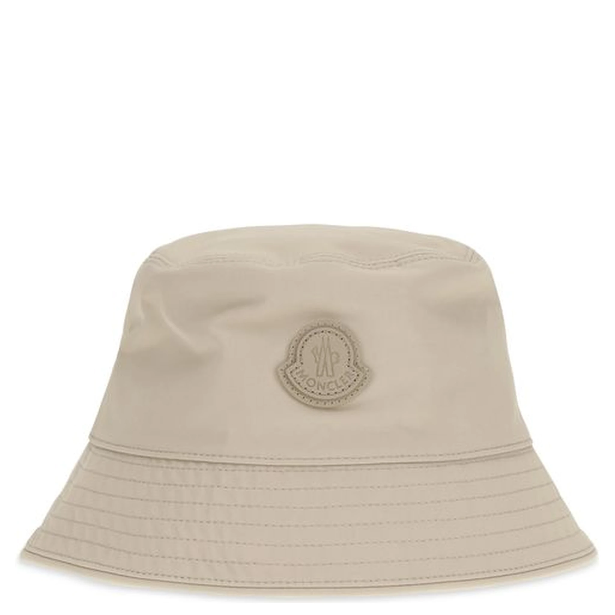 Beige Cotton Bucket Hat